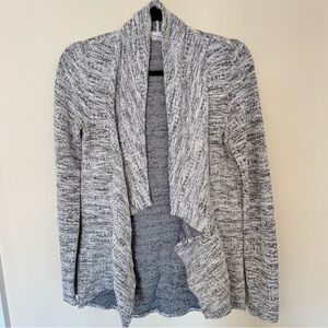 Club Monaco XS Black and White Kiki Cardigan Sweater